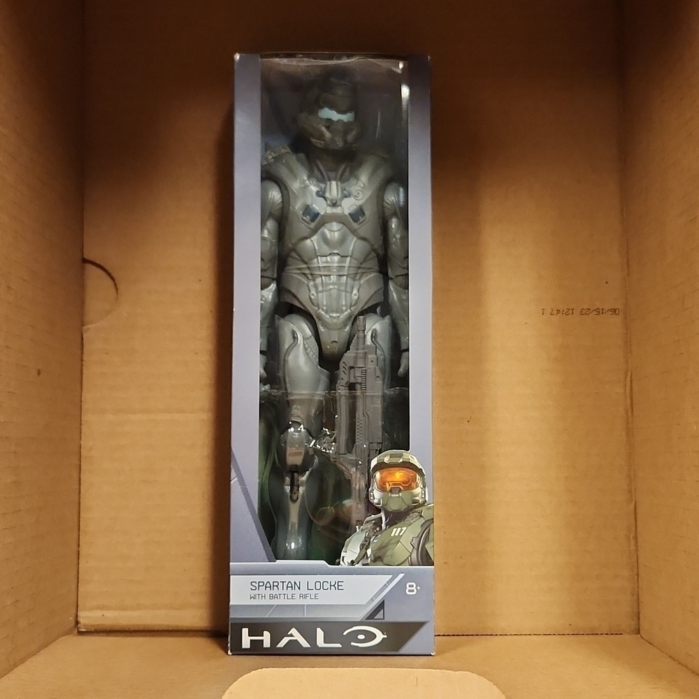 HALO Spartan Locke action Figure battle rifle toy NEW IN BOX small bend in box